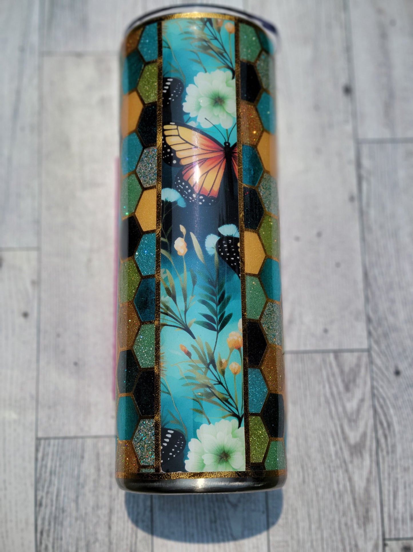 Butterfly Blues Stripes - 20oz