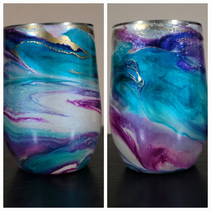 Ink Swirl 12oz Wine Tumbler