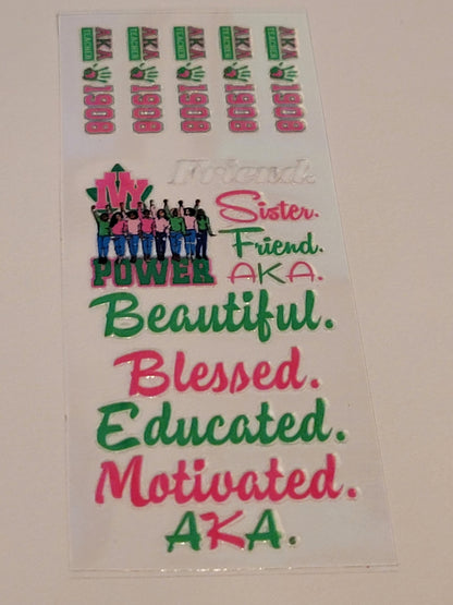 Beadable Pen Wraps - Alpha Kappa Alpha