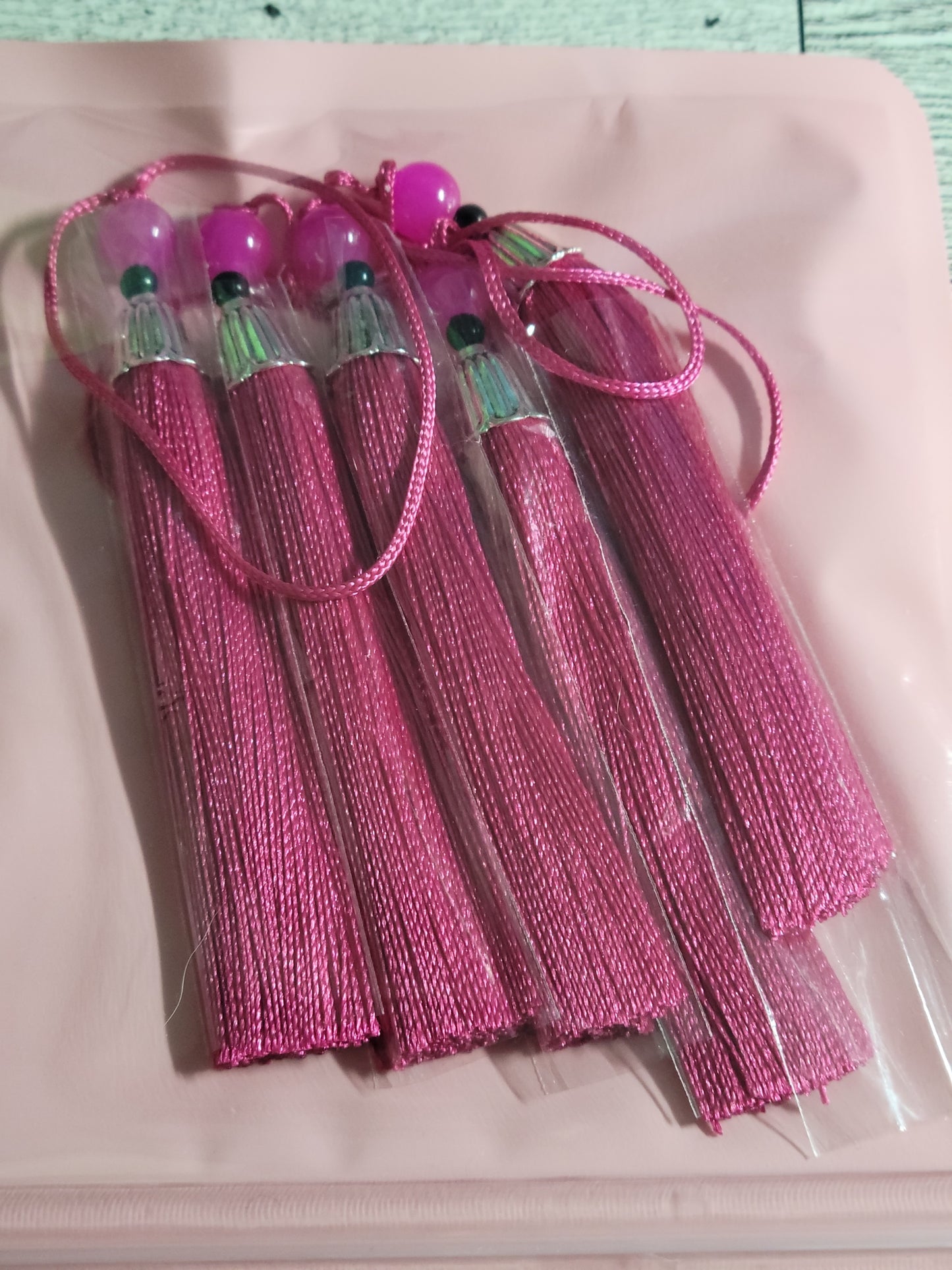 Beaded Bookmark Tassels - set of 5