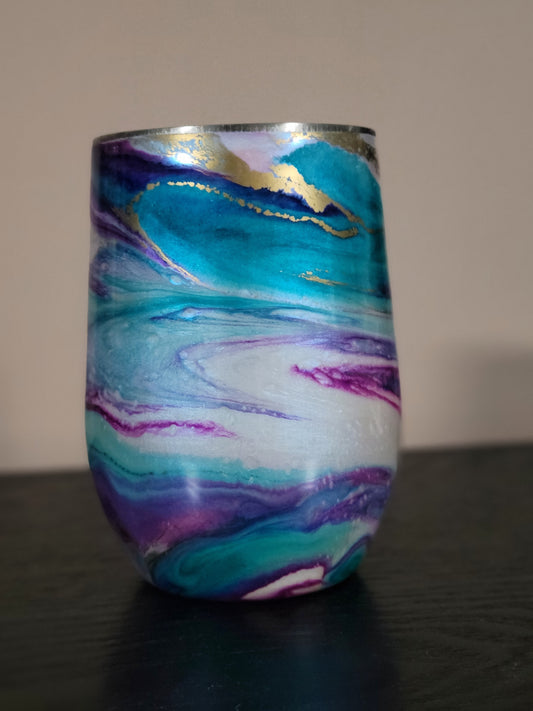 Ink Swirl 12oz Wine Tumbler