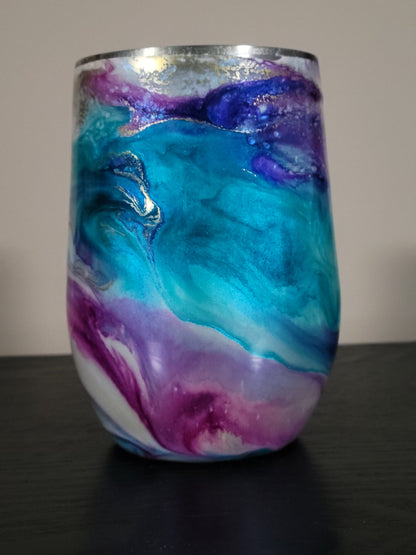 Ink Swirl 12oz Wine Tumbler