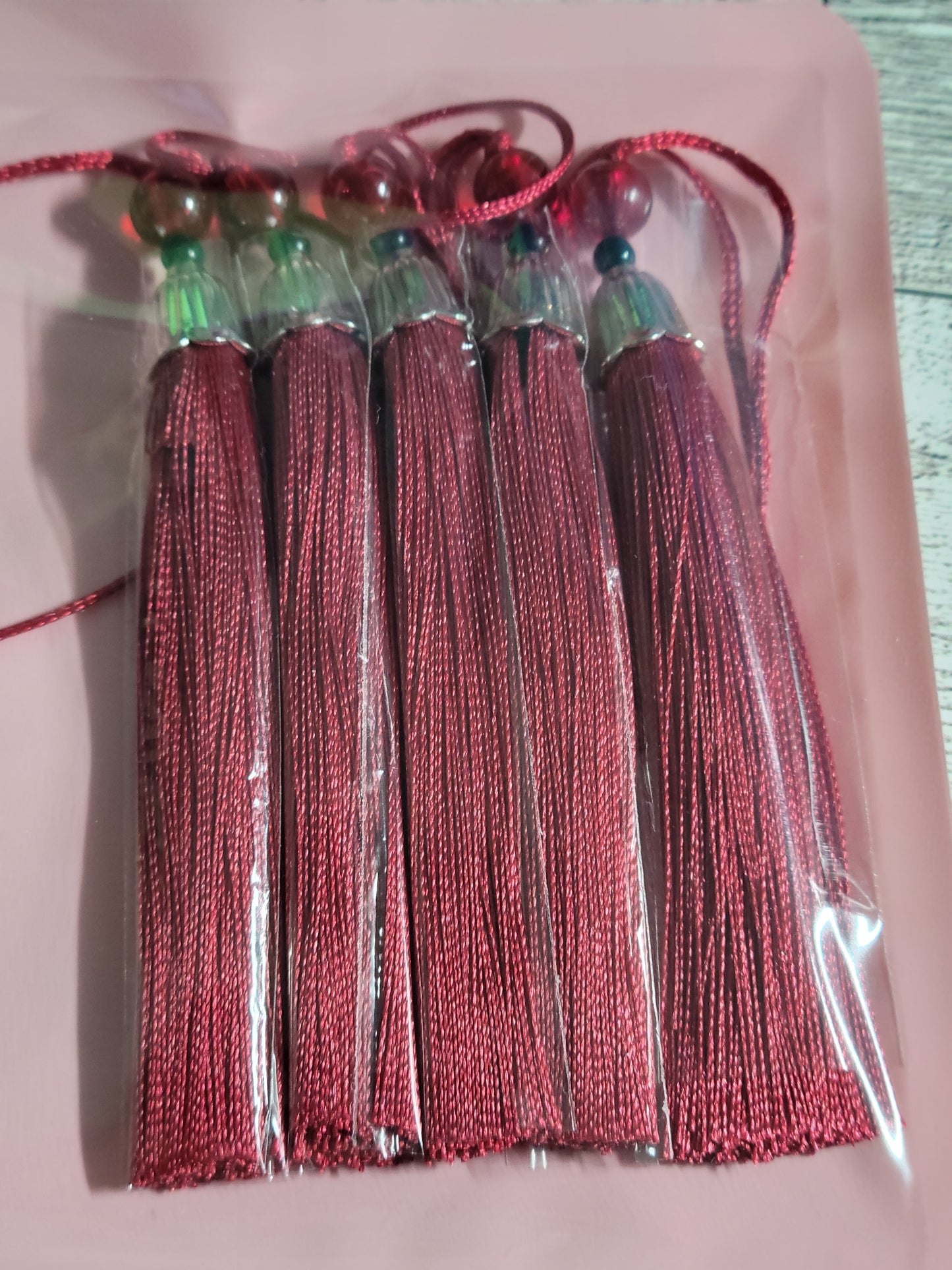 Beaded Bookmark Tassels - set of 5